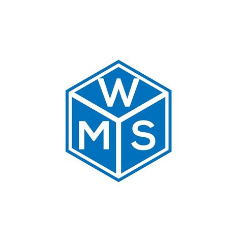 WMS letter logo design on black background. WMS creative initials letter logo concept. WMS ...