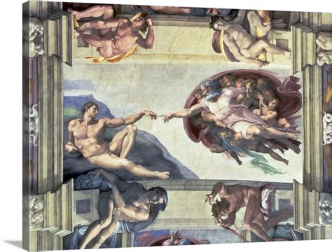 Sistine Chapel Ceiling: Creation of Adam, 1510 Wall Art, Canvas Prints, Framed Prints, Wall ...