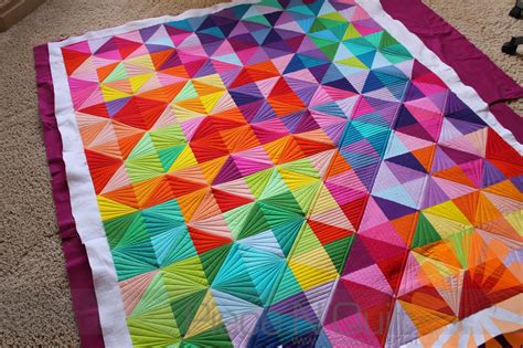 Piece N Quilt: Half Square Triangle Quilt - Custom Machine Quilting by Natalia Bonner