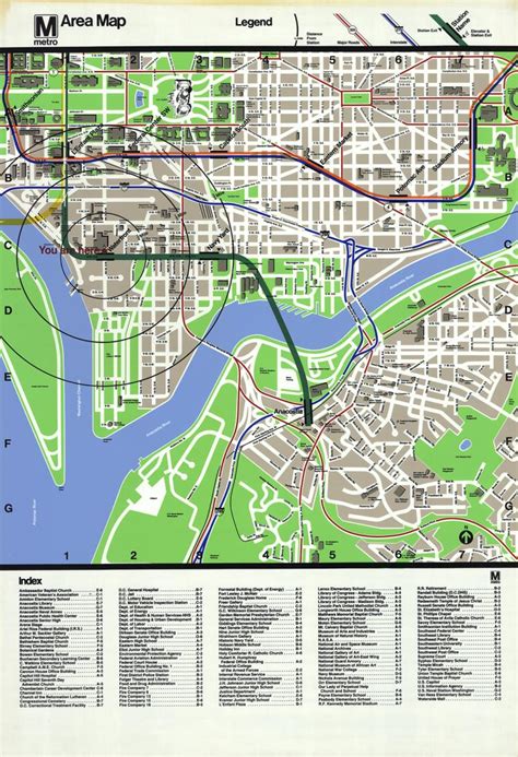 Washington DC Area Map of the Smithsonian Museum