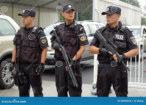 Chinese Police editorial stock image. Image of beijing - 30030034