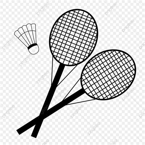 Cartoon Hand Drawn Sports Equipment Badminton Racket Illustration, Rat ...