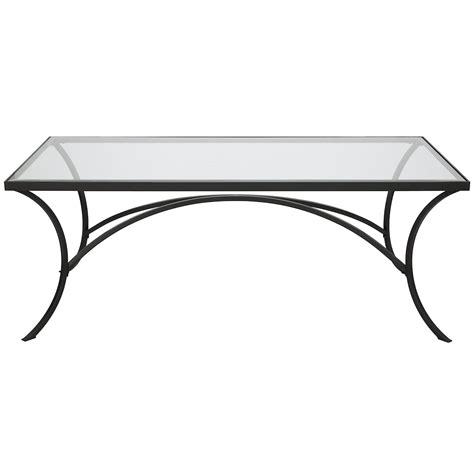 Uttermost Alayna 22909 Alayna Black Metal & Glass Coffee Table ...