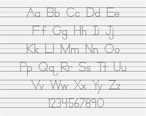 Fit to Print: a Dotted Font With Line Guides for Teaching Handwriting and Tracing Letters - Etsy