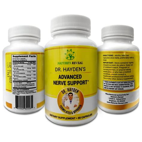 Dr. Hayden’s Advanced Nerve Support, Nerve Pain Relief, Nerve Tonic, Anxiety Relief Pills, With ...