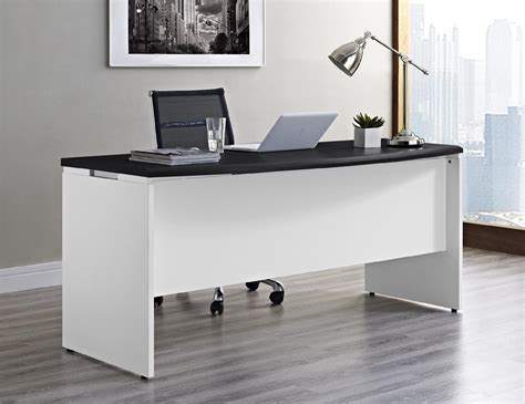 Dorel Pursuit White and Gray Executive Office Desk