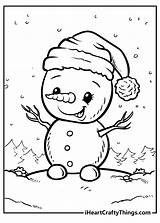 Printable Coloring Pages Snowman sketch template