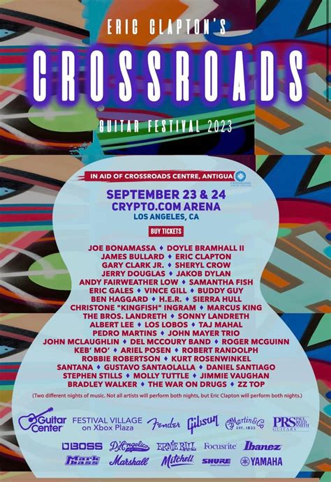 Songs Played During 2024 Crossroads Guitar Festival - Teddy Joannes