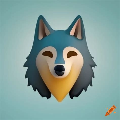 Minimalist wolf emoji for iphone on Craiyon