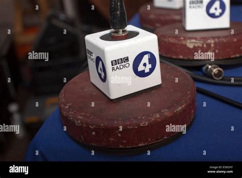 BBC Radio 4 logo microphone stand mic Stock Photo - Alamy