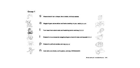 Jolly Phonics Actions Sheet - English resource for EYFS to KS1 ...