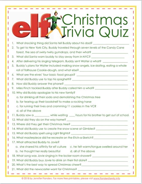 A Christmas Story Trivia Quiz Printable - Printable Word Searches