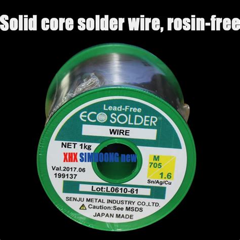 Senju lead free solder Containing silver solid core / solder wire M705 P3 (WIRE 1.6MM 1KG ...