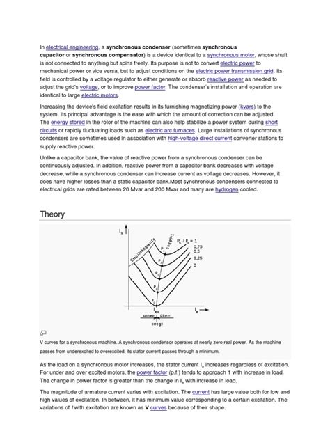 Synchronous Condenser | PDF | Mechanical Engineering | Electromagnetism