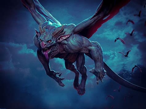 Gargoyle, Marlon Piloni on ArtStation at https://www.artstation.com/artwork/mq8GZv #artstation # ...