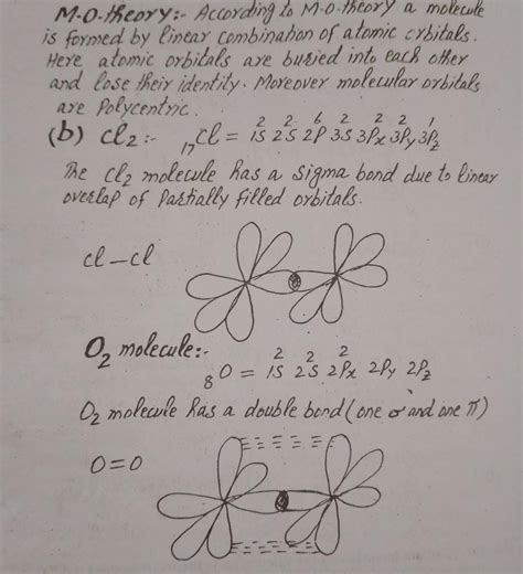 [Solved] Draw Moleculer orbital diagram of Cl2 and O2 Molecule | Course ...