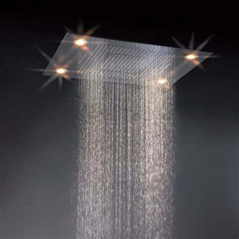 4 Function Electric Rainfall and Waterfall Concealed Ceiling Shower ...