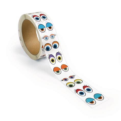 Colorations Fun Cute Colorful Eye Stickers, 1000 Stationery Stickers,1 ...