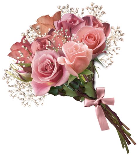 Pink Rose Bouquet PNG Clipart | Belas mensagens de aniversário, Flores de boa tarde, Bouquet de ...