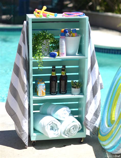 DIY: Pool Towel Rack and Storage Area