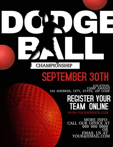 Dodgeball Championship Flyer Template | PosterMyWall