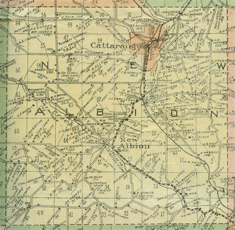 Cattaraugus County, NY Wall Map (1916)