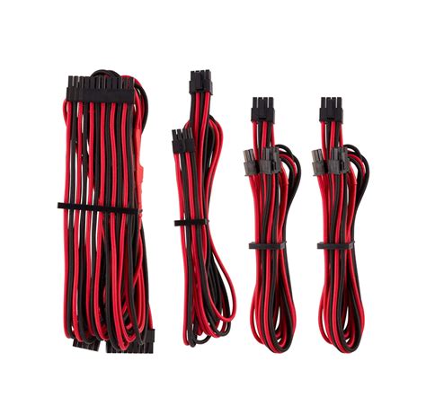 Mastermind Power Supply Sleeved Cables – Red/Black