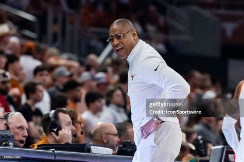 Texas Longhorns head coach Rodney Terry shows his frustration after a ...