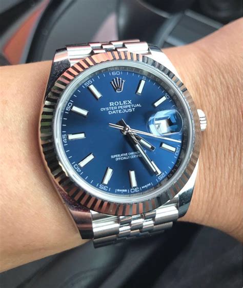 LNIB Rolex Datejust 41 Blue dial jubilee bracelet, Luxury, Watches on ...