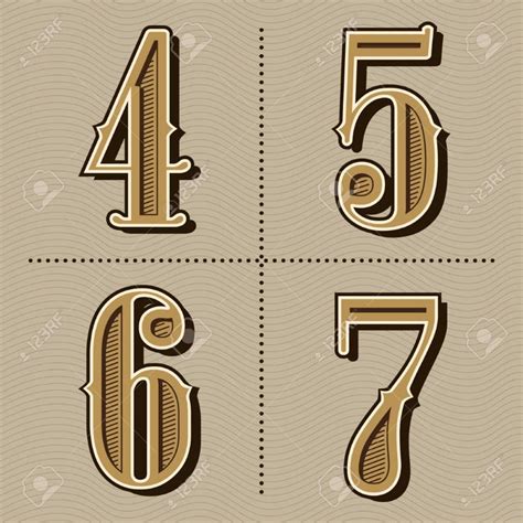 retro number fonts - Google Search | Lettering alphabet, Vintage ...