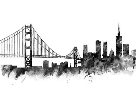 San Francisco Skyline Sketch at PaintingValley.com | Explore collection of San Francisco Skyline ...