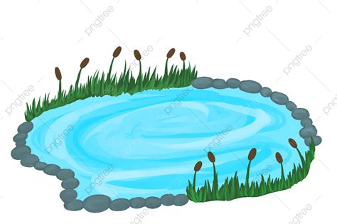 Cattail Pond Clipart, Pond Clipart, Cattail, Pond PNG Transparent Clipart Image and PSD File for ...