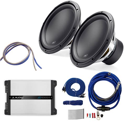 JL Audio Dual 12W3v3-4 1000 Watt Subwoofer Kit: 12W3v3-4x2-JD10001