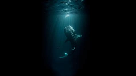 blue whale #animals #shark digital art whale shark #underwater #sea #dark #1080P #wallpaper # ...