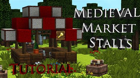 Minecraft Market Stall Design / How to build a medieval market stall ...