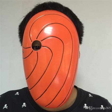 2019 Halloween Cosplay Costume Naruto Tobi Madara Mask Anime Uchiha Madara PVC Masks House Party ...