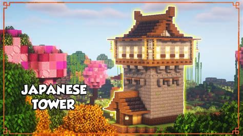 ⚒️Minecraft Japanese Tower Tutorial | Medieval japanese tower⚒️ | Minecraft japanese, Medieval ...