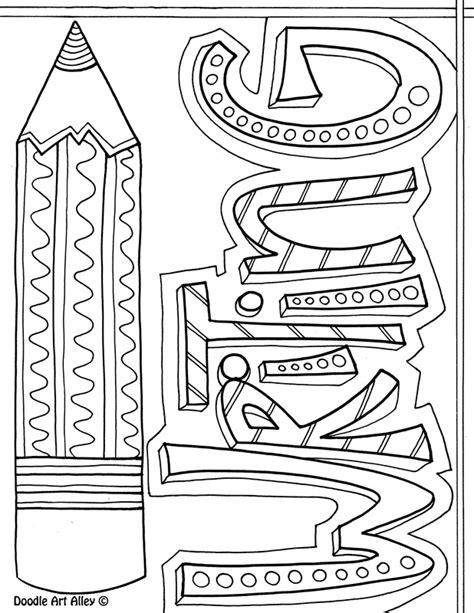 Subject Cover Pages Coloring Pages - CLASSROOM DOODLES