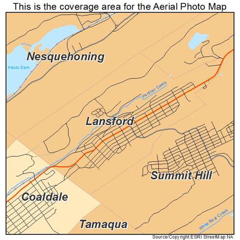 Aerial Photography Map of Lansford, PA Pennsylvania