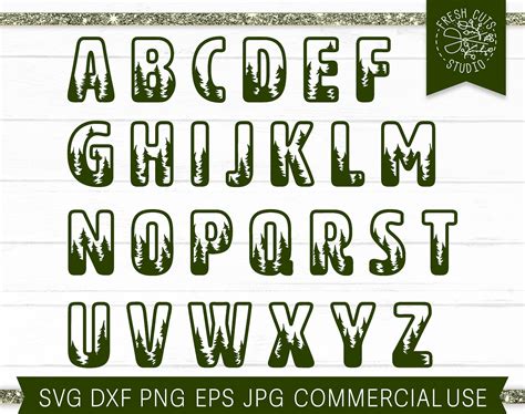 Wald Schrift Buchstaben SVG geschnitten Dateien für Cricut für | Etsy