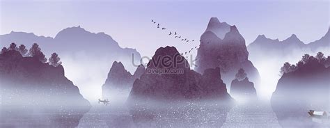 Chinese ink landscape painting illustration image_picture free download 400313583_lovepik.com