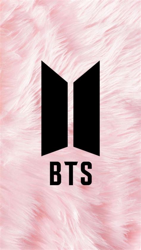 BTS Logo Wallpaper Fluffy/pink Pinterest:Buzziiee_B | Fondo de pantalla bts, Bts, Fondo de ...