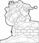 Santa Claus Climbing The Chimney coloring Page  Download Print Or sketch template