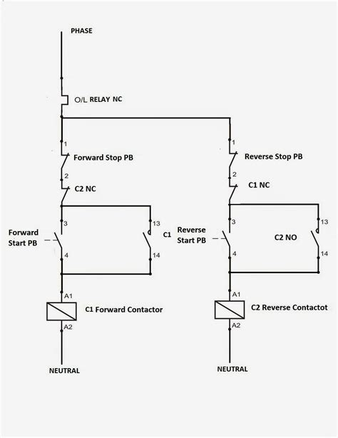 Forward Reverse Motor Starter Circuit Diagram