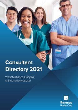 Consultant Directory 2021 - West Midlands Hospital & Stourside Hospital