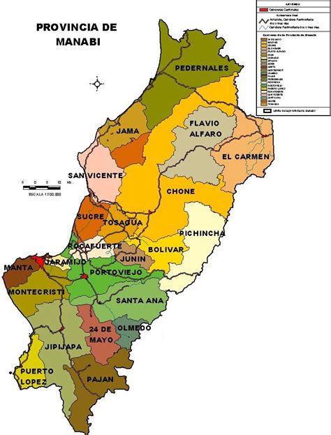 Mapa De Manabi Ecuador