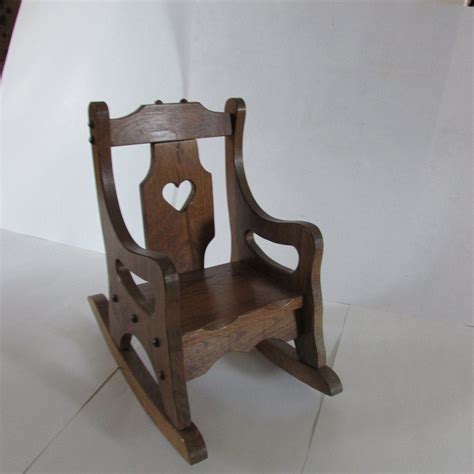 SALE Solid Oak Rocking Chair Doll Rocking Chair Wood Rocking