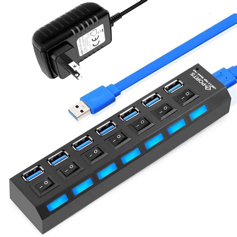 USB 3.0 HUB 2.0 HUB Multi USB répartiteur 4/7 Port expanseur Multiple USB 3 Hab utiliser ...