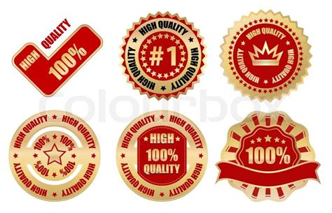 High quality labels and stickers | Stock vector | Colourbox