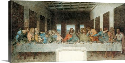 Last Supper, by Leonardo da Vinci, 1495-1497. Santa Maria delle Grazie, Milan, Italy Wall Art ...